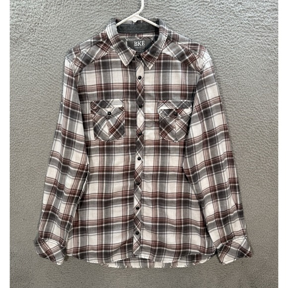 Buckle Other - BKE Buckle Shirt Adult Large Multicolor Plaid Pearl Snap Stretch Western Rodeo